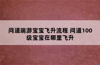 问道端游宝宝飞升流程 问道100级宝宝在哪里飞升